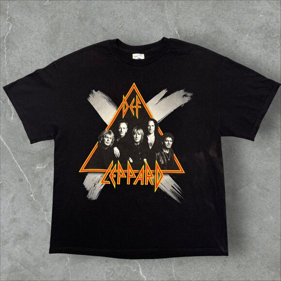 Vintage Y2K 2003 Def Leppard X Ten USA Tour Concert Rock Band T Shirt - XL - Picture 1 of 8